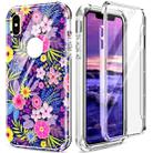 For iPhone X / XS 360 Full Body Painted Phone Case(Flowers L08) - 1