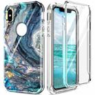 For iPhone X / XS 360 Full Body Painted Phone Case(Marble L09) - 1