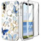 For iPhone X / XS 360 Full Body Painted Phone Case(Butterflies L10) - 1