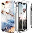 For iPhone XR 360 Full Body Painted Phone Case(Marble L07) - 1
