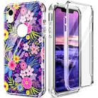 For iPhone XR 360 Full Body Painted Phone Case(Flowers L08) - 1