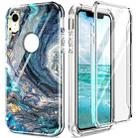 For iPhone XR 360 Full Body Painted Phone Case(Marble L09) - 1