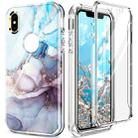 For iPhone XS Max 360 Full Body Painted Phone Case(Marble L11) - 1