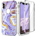 For iPhone XS Max 360 Full Body Painted Phone Case(Marble L14) - 1