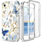 For iPhone SE 2022 / SE 2020 / 8 / 7 360 Full Body Painted Phone Case(Butterflies L10) - 1