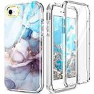 For iPhone SE 2022 / SE 2020 / 8 / 7 360 Full Body Painted Phone Case(Marble L11) - 1