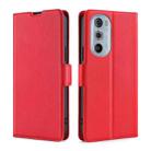 For Motorola Moto Edge+ 2022 / Edge 30 Pro Ultra-thin Voltage Side Buckle Leather Phone Case(Red) - 1