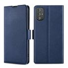 For Motorola Moto G Power 2022 Ultra-thin Voltage Side Buckle Leather Phone Case(Blue) - 1