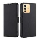 For vivo S12 5G / V23 Ultra-thin Voltage Side Buckle Leather Phone Case(Black) - 1