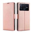 For vivo X Note 5G Ultra-thin Voltage Side Buckle Leather Phone Case(Rose Gold) - 1