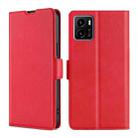 For vivo Y15S Ultra-thin Voltage Side Buckle Leather Phone Case(Red) - 1