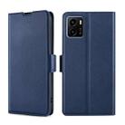 For vivo Y15S Ultra-thin Voltage Side Buckle Leather Phone Case(Blue) - 1