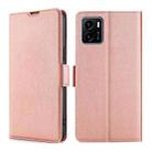 For vivo Y15S Ultra-thin Voltage Side Buckle Leather Phone Case(Rose Gold) - 1