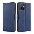 For vivo Y55 5G / Y75 5G / Y33S 5G / T1 5G Ultra-thin Voltage Side Buckle Leather Phone Case(Blue) - 1