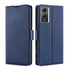 For vivo Y55S 5G Ultra-thin Voltage Side Buckle Leather Phone Case(Blue) - 1