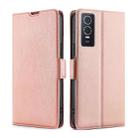 For vivo Y76S / Y74S Ultra-thin Voltage Side Buckle Leather Phone Case(Rose Gold) - 1