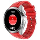 W10 1.3 inch Screen PPG & ECG Smart Health Watch, Support Heart Rate/Blood Pressure Monitoring, ECG Monitoring, Blood Oxygen/Body Temperature Monitoring(Silver+Red) - 1