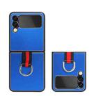 For Samsung Galaxy Z Flip3 5G Aluminum Alloy Folding Phone Case with Ring Holder(Blue) - 1