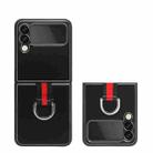 For Samsung Galaxy Z Flip4 Aluminum Alloy Folding Phone Case with Ring Holder (Black) - 1