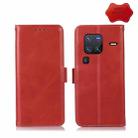 For vivo X80 Pro Crazy Horse Top Layer Cowhide Leather Phone Case(Red) - 1