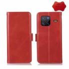 For vivo X80 Crazy Horse Top Layer Cowhide Leather Phone Case(Red) - 1