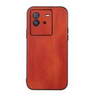 For vivo iQOO Neo6 Yellow Cow Texture PU Phone Case(Brown) - 1