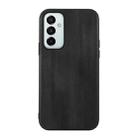 For Samsung Galaxy M23 / F23 5G Yellow Cow Texture PU Phone Case(Black) - 1