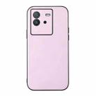 For vivo iQOO Neo6 Cowhide Texture PU Phone Case(Pink) - 1