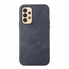 For Samsung Galaxy A13 4G Cowhide Texture PU Phone Case(Blue) - 1