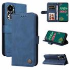 For Infinix Hot 11s Skin Feel Life Tree Metal Button Leather Phone Case(Blue) - 1