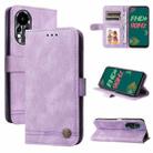 For Infinix Hot 11s Skin Feel Life Tree Metal Button Leather Phone Case(Purple) - 1