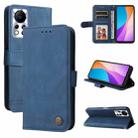 For Infinix Hot 11s NFC Skin Feel Life Tree Metal Button Leather Phone Case(Blue) - 1