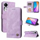 For Infinix Hot 11s NFC Skin Feel Life Tree Metal Button Leather Phone Case(Purple) - 1