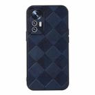 For Xiaomi 12 Lite Weave Plaid PU Phone Case(Blue) - 1