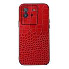 For vivo iQOO Neo6 Crocodile Top Layer Cowhide Leather Phone Case(Red) - 1