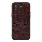 For vivo iQOO Neo6 Crocodile Top Layer Cowhide Leather Phone Case(Coffee) - 1
