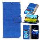 For Motorola Moto G52 4G / G82 5G / G71S Crocodile Texture Flip Leather Phone Case(Blue) - 1