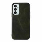 For Samsung Galaxy M23 / F23 5G Genuine Leather Double Color Crazy Horse Phone Case(Green) - 1