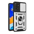 For Xiaomi Redmi Note 11 Pro Global Sliding Camera Cover Design TPU+PC Protective Phone Case(Silver) - 1