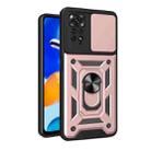 For Xiaomi Redmi Note 11 Pro Global Sliding Camera Cover Design TPU+PC Protective Phone Case(Rose Gold) - 1