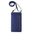 Crossbody Wallet Cards Crocodile Leather Phone Case Bag(Blue) - 2