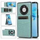 For Huawei Mate 40 Solid Color PC + TPU Protective Case with Holder & Card Slots(Green) - 1