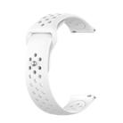 For Galaxy SM R800 46mm Silicone Breathable Watch Band(White) - 1