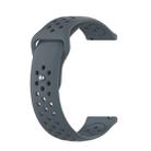 For Galaxy SM R800 46mm Silicone Breathable Watch Band(Gray) - 1