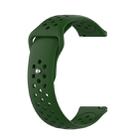 For Galaxy SM R800 46mm Silicone Breathable Watch Band(Army Green) - 1