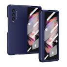 For Samsung Galaxy Z Fold3 5G 360 Full Body TPU Hinge Flip Phone Case(Blue) - 1