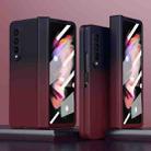 For Samsung Galaxy Z Fold3 5G Colorful Gradient Tempered Film Integrated Phone Case(Blue Red) - 1