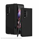 For Samsung Galaxy Z Fold3 5G 360 Full Body Hinge Flip Phone Case with Pen Slot(Black) - 1