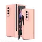 For Samsung Galaxy Z Fold3 5G 360 Full Body Hinge Flip Phone Case with Pen Slot(Pink) - 1