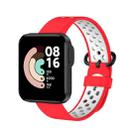 For Xiaomi Redmi Watch 2 Two-color Silicone Watch Band(Red White) - 1